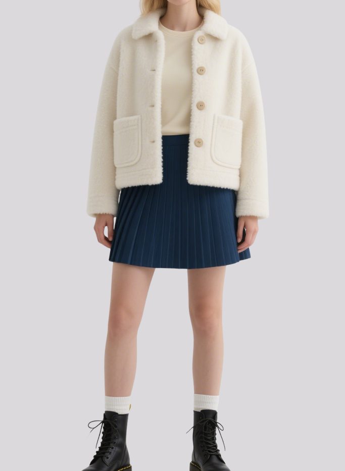 womens-soft-faux-shearling-button-up-short-coat-for-casual-winter