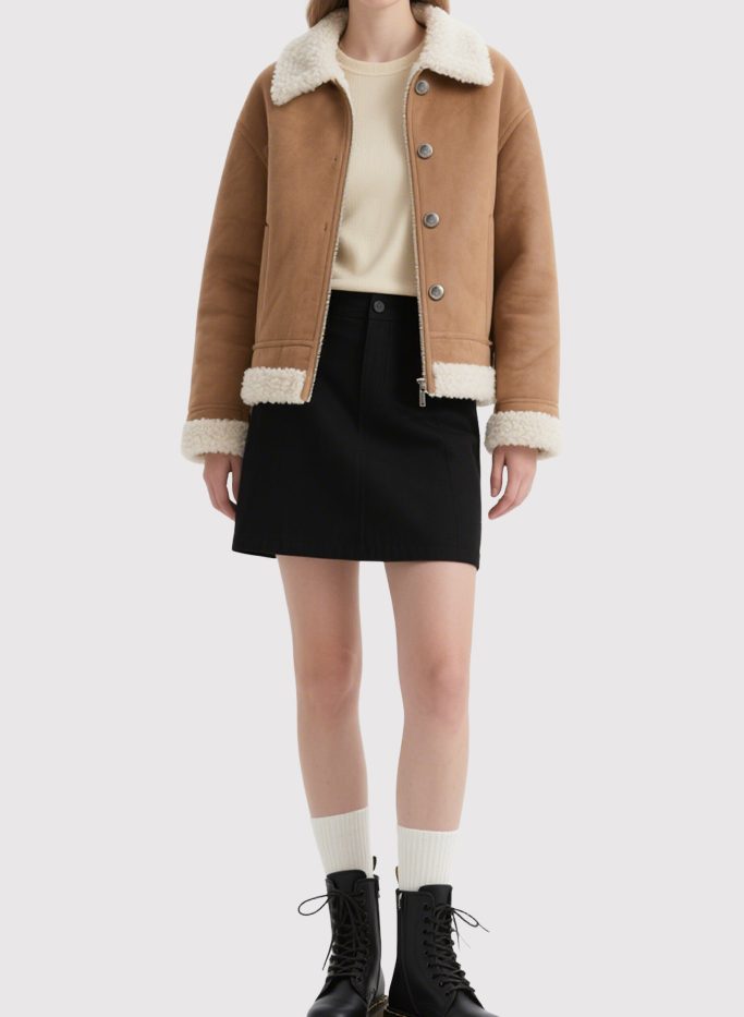 womens-tan-suede-faux-shearling-lined-jacket-for-autumn-winter