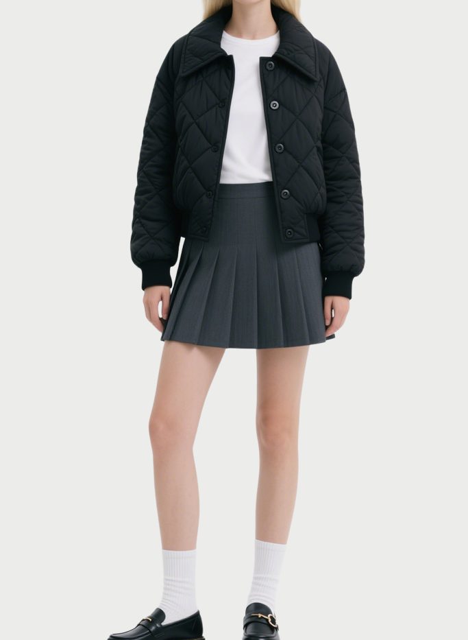 womens-black-quilted-short-puffer-jacket-lightweight-warm-coat