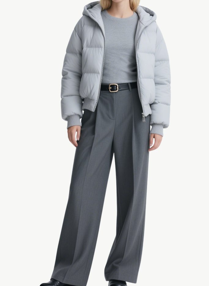 womens-light-grey-hooded-short-puffer-coat-windproof-warm-jacket